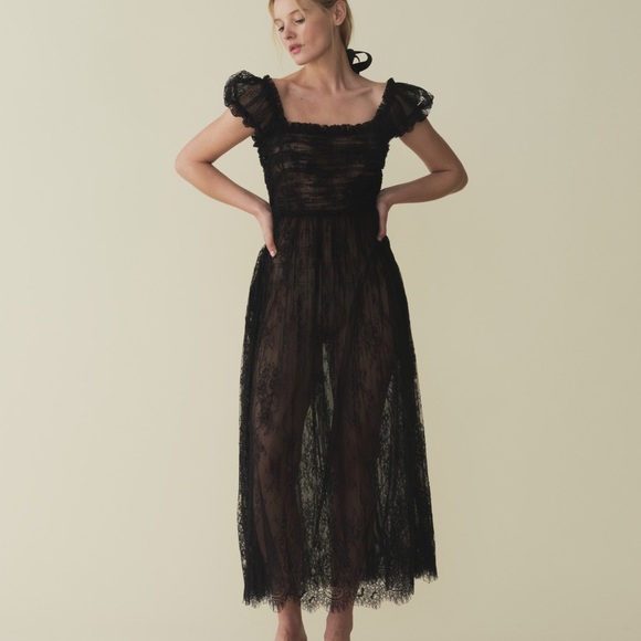 DÔEN Pamelina Dress NWOT - Black Lace - Picture 3 of 11
